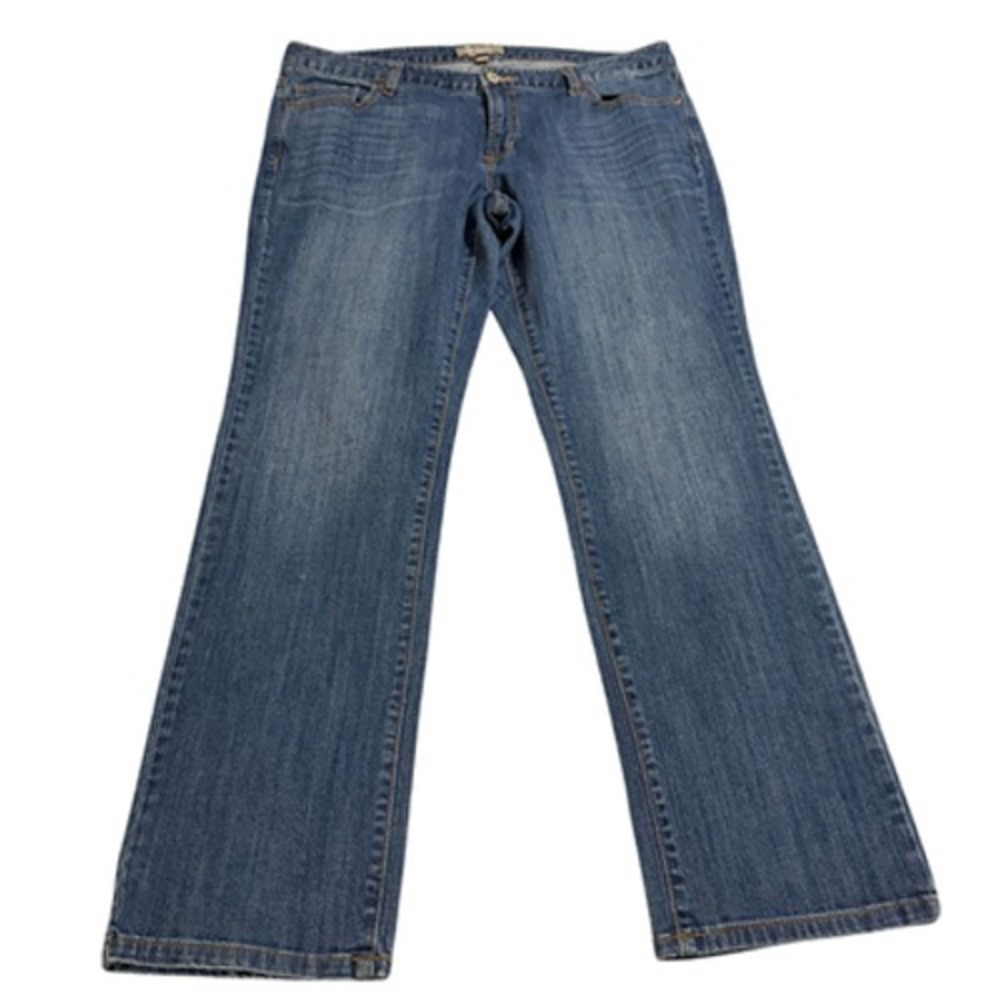 Banana Republic Jeans Straight Leg Womens 32/14 Blue Denim Stretch Zip Pre-owned